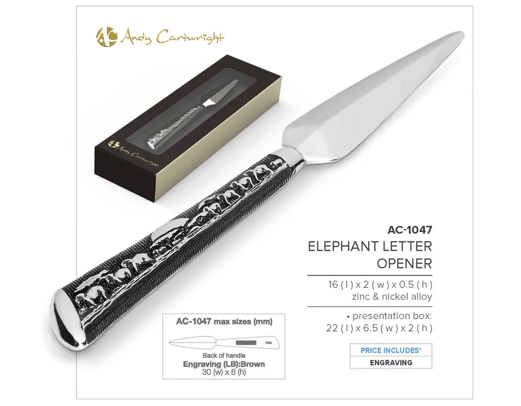 Andy Cartwright Elephant Letter Opener