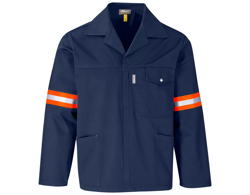 Site Premium Polycotton Jacket - Reflective Arms - Orange Tape