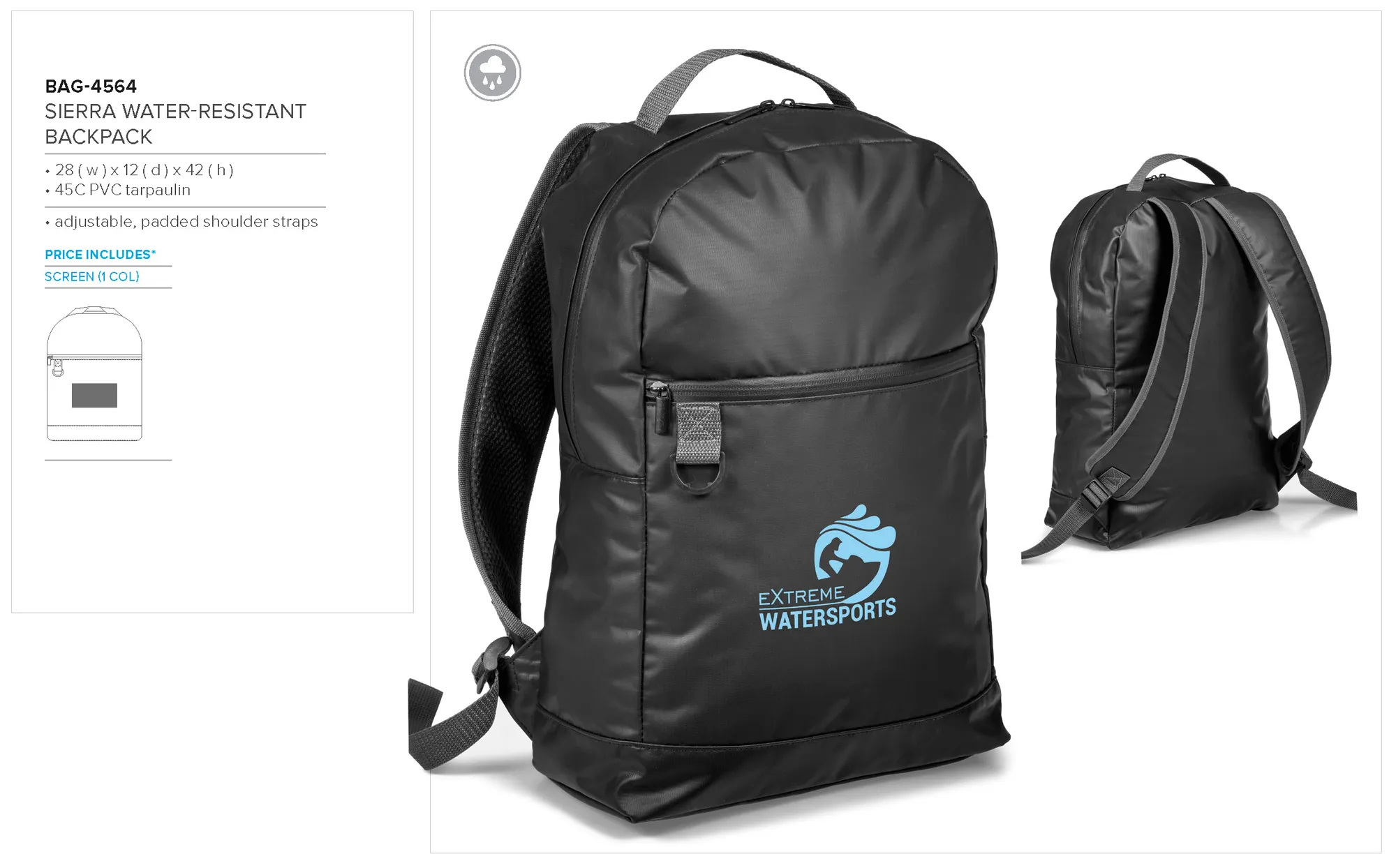 Water resistant backpack sale