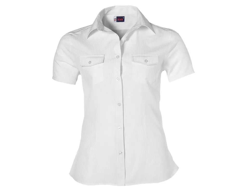 Ladies Short Sleeve Bayport Shirt  - White Only