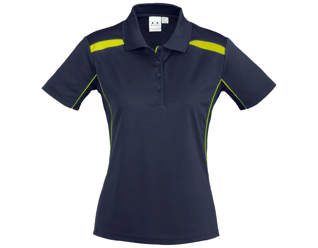 Ladies United Golf Shirt - Navy Lime Only