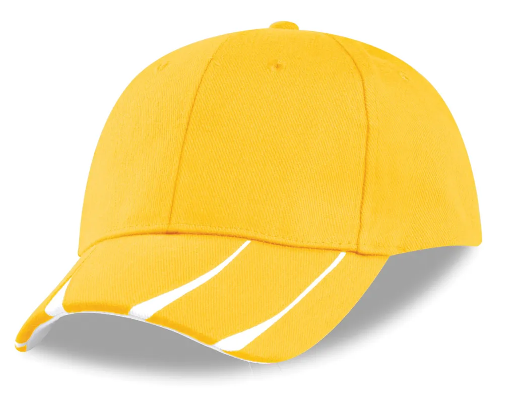 Steeldale Heavy Brushed Cotton - 6 Panel Cap  - Yellow