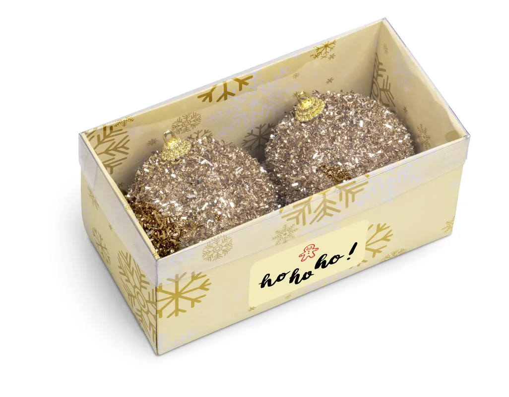 Glam Glitter Festive Ball Duo - Gold Only