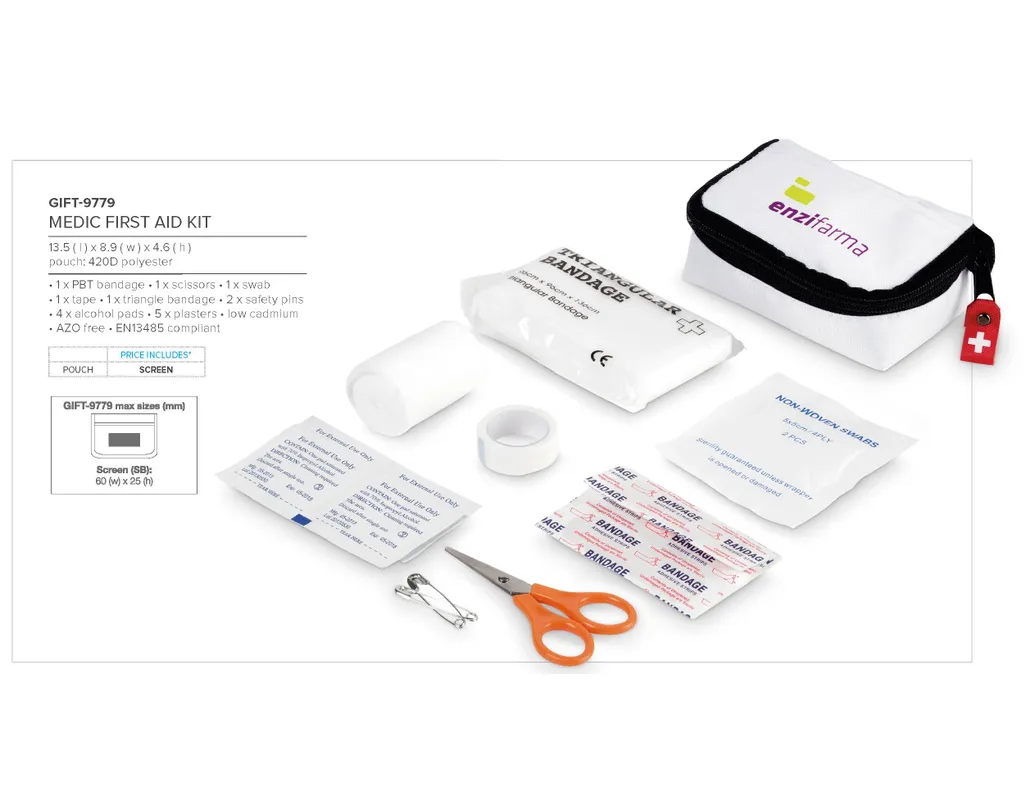 Medic First Aid Kit - White