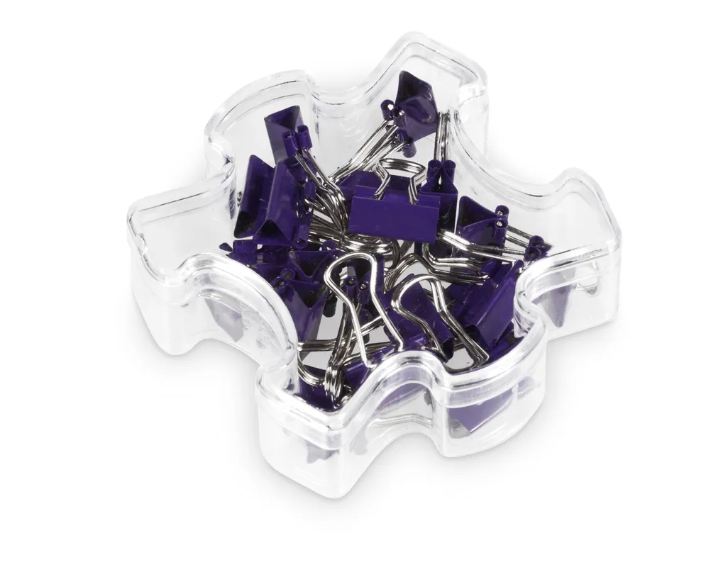 Jigsaw Binder Clips  - Purple Only