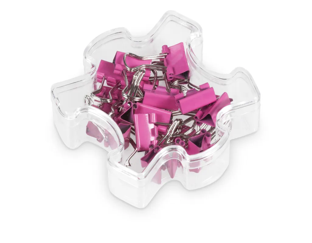 Jigsaw Binder Clips  - Pink Only