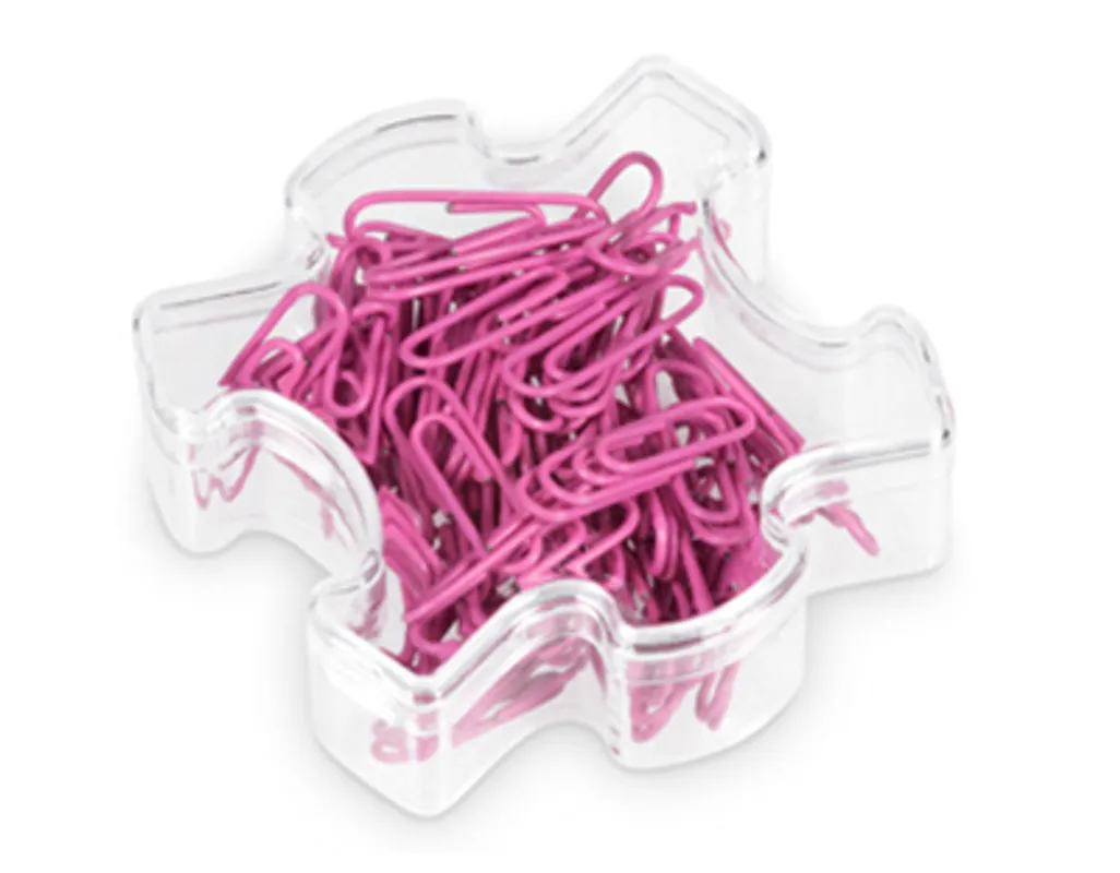 Puzzle Paper Clips  - Pink