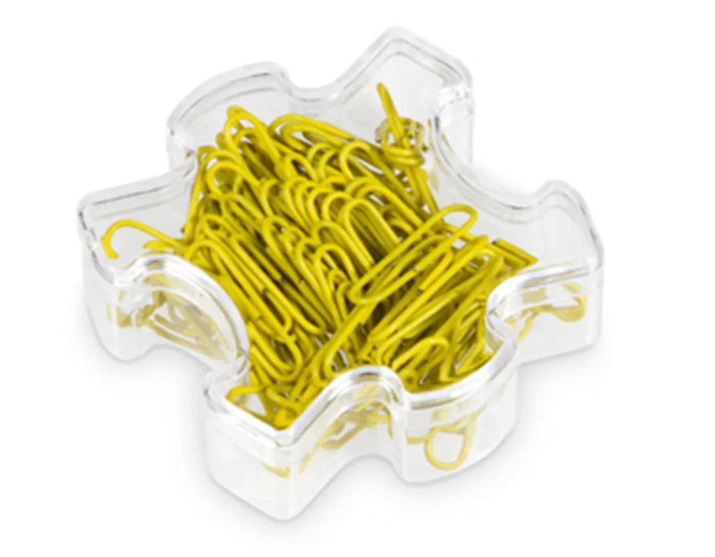 Puzzle Paper Clips  - Yellow