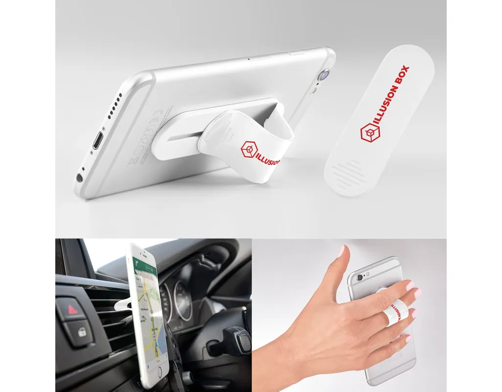 Scroller Phone Grip And Stand - Solid White Only