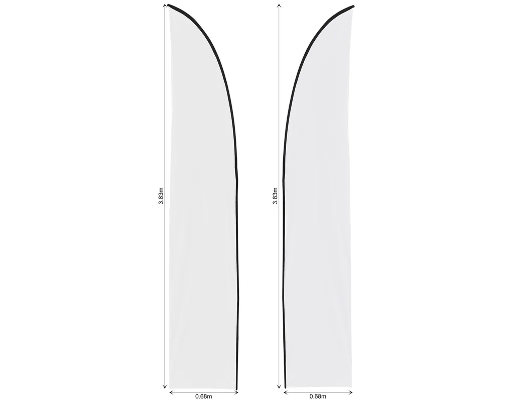Legend 3m Sublimated Arcfin Double-Sided Flying Banner Skin (Excludes Hardware)
