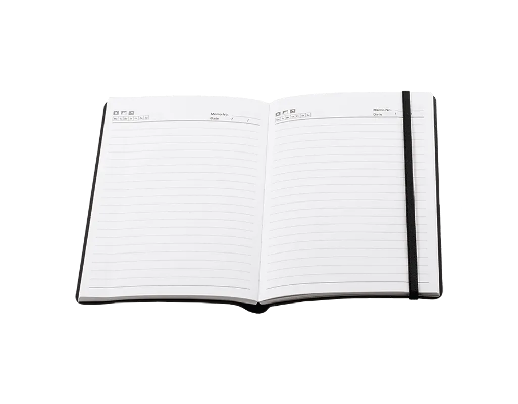 A5 Journal with Elastic Band Closure - 80 Pages - Black