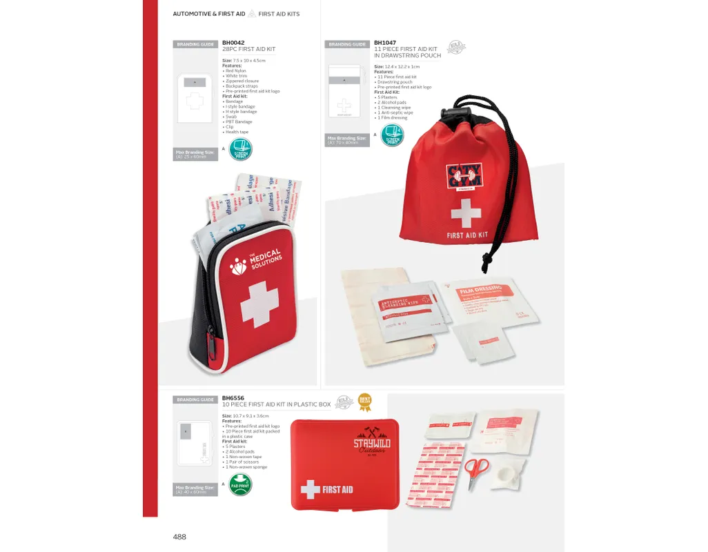 28pc First Aid Kit - Red