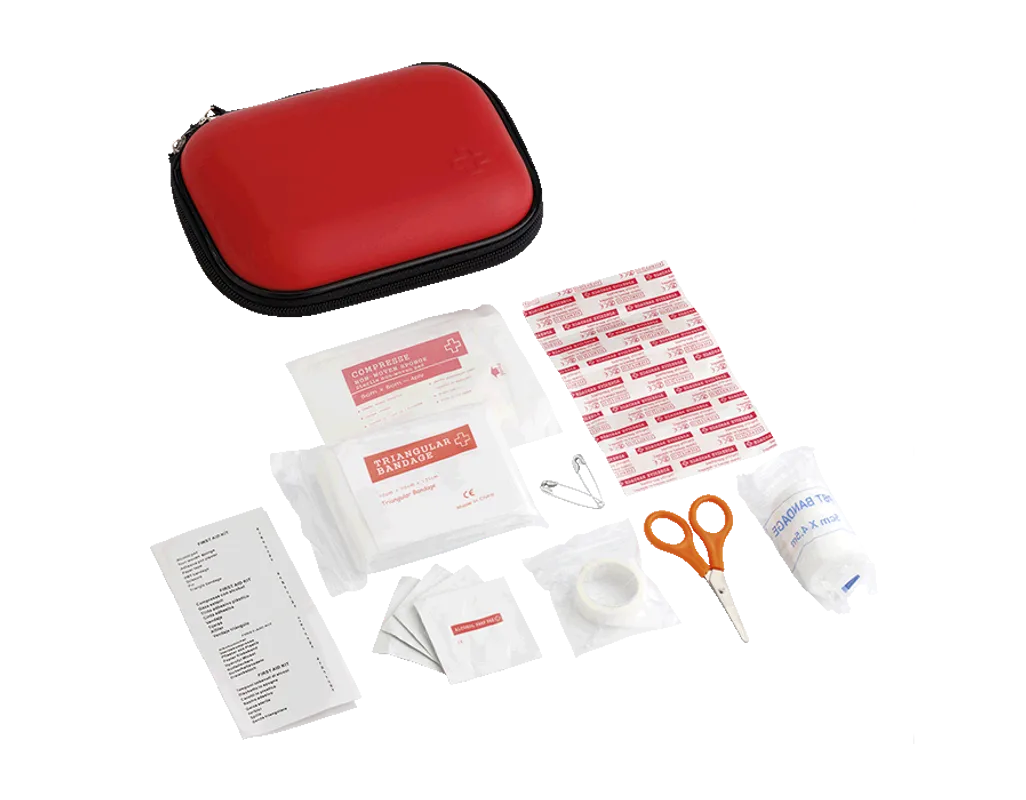 16 Piece First Aid Kit in EVA Case - Red
