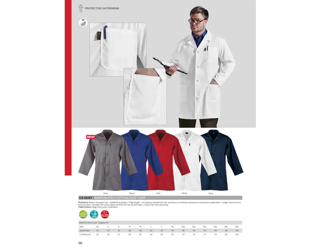 Barron Poly Cotton Dust Coat Brand Innovation