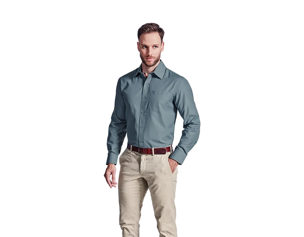 Easy Care Lounge Shirt Long Sleeve Mens | Brand Innovation