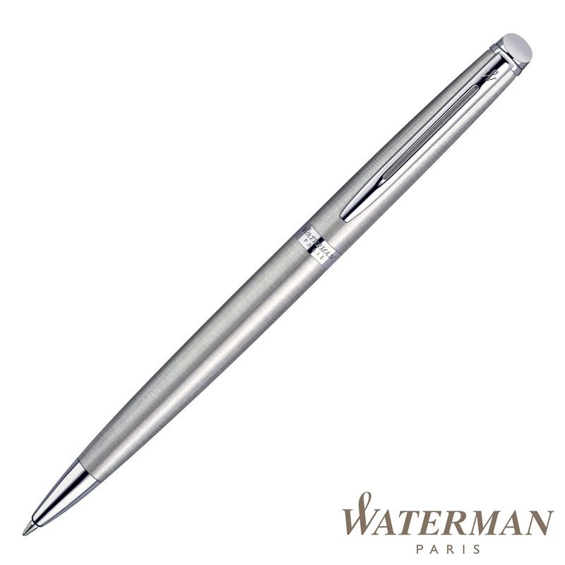 Waterman Hemisphere Essential Stainless Steel Chrome Trim Ballpoint Pen